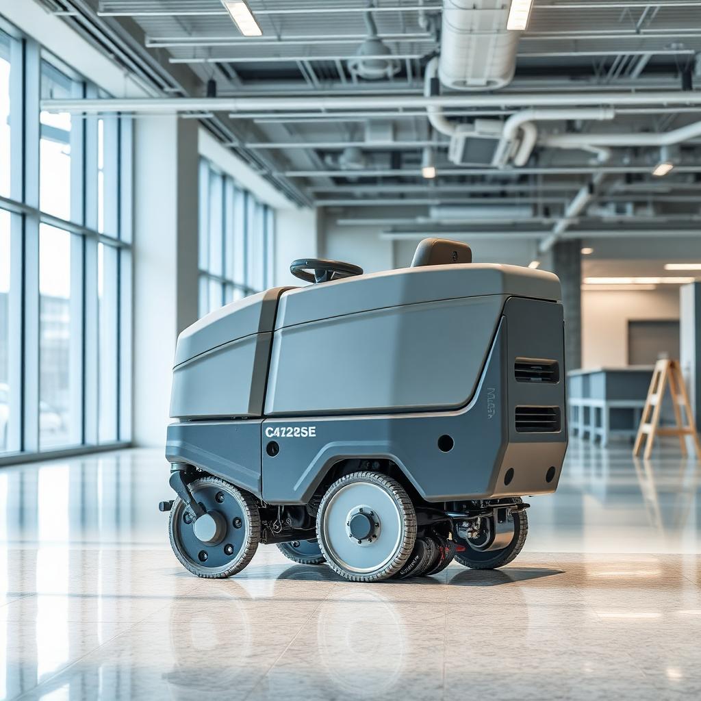 Auto-laveuse professionnelle utilisée après un chantier à Abidjan